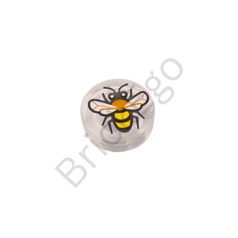LEGO Tile 1 x 1 Round with Bee Pattern