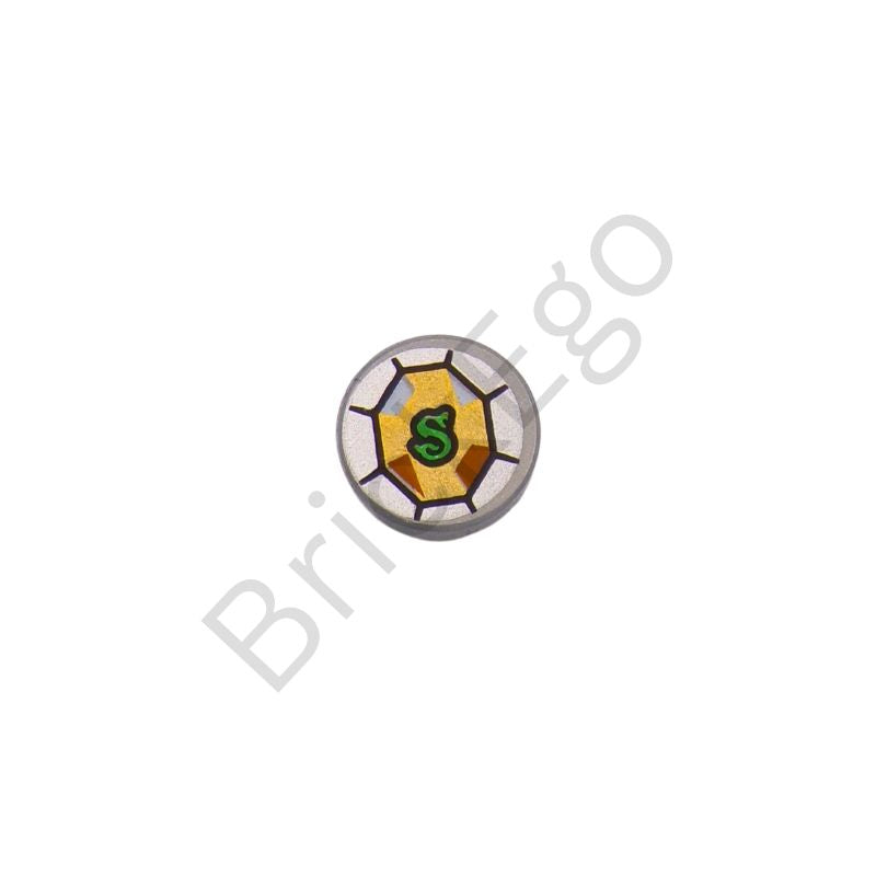 LEGO Harry Potter Tile 1 x 1 Round with Slytherin's Locket Pattern