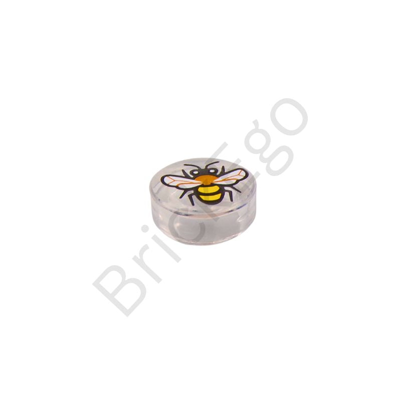 LEGO Tile 1 x 1 Round with Bee Pattern