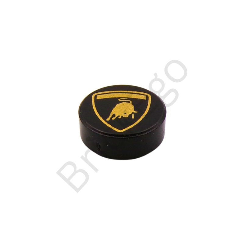 LEGO Round TILE 1X1 Decorated Replacement Part - Lamborghini Logo