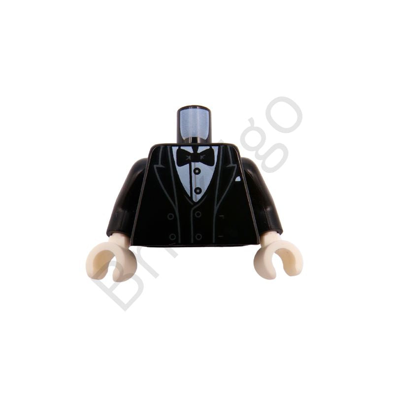 LEGO Minifigure Torso Tuxedo Jacket Open with Bow Tie