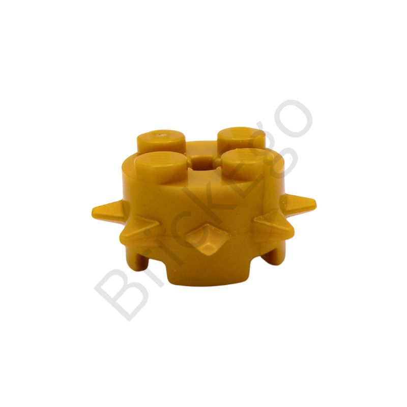 LEGO Design, Brick 2x2x1, Circle W/ Spikes