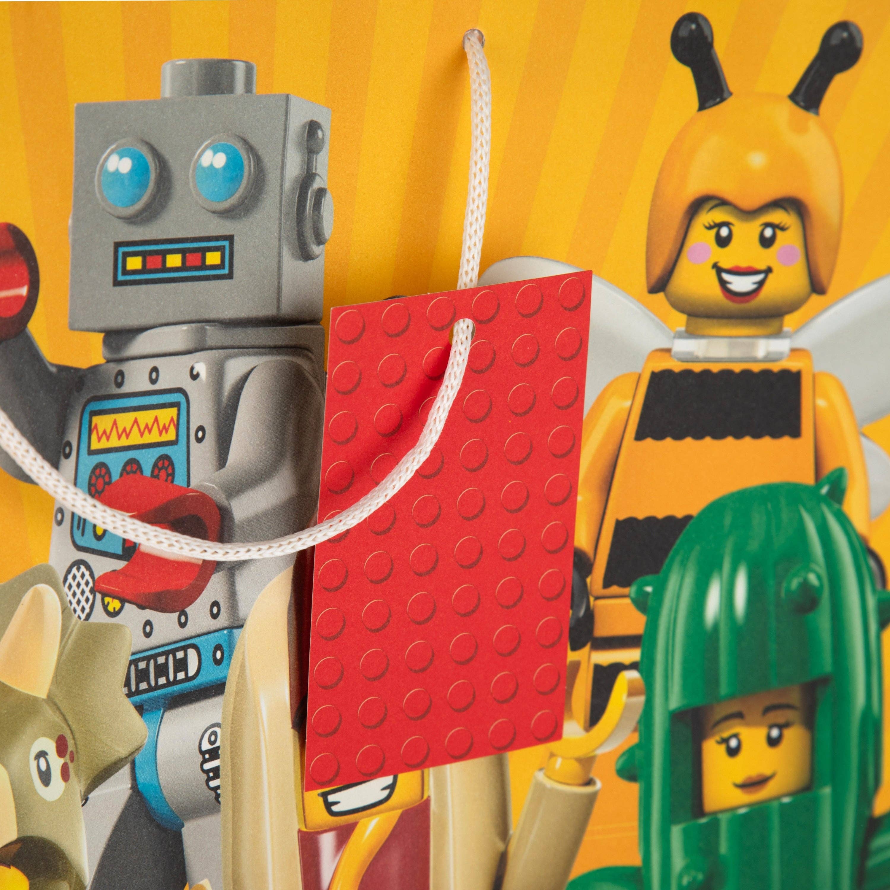 LEGO Mini Figure Icons Extra-Large Gift  Bag - With Gift Tag