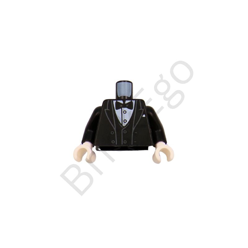 LEGO Minifigure Torso Tuxedo Jacket Open with Bow Tie