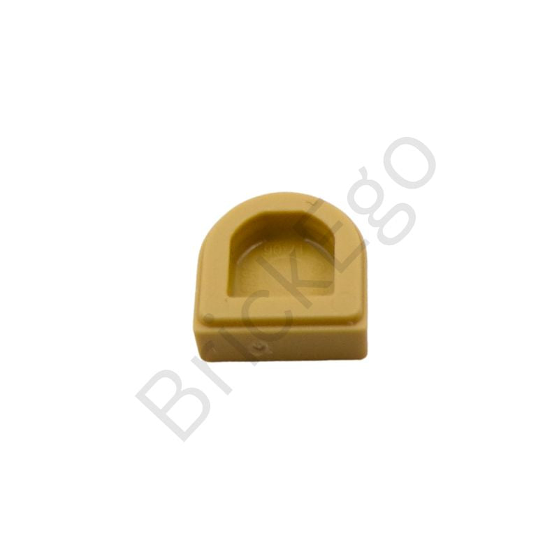 LEGO Tile 1x1 Half Oval with Oven Mitt with Chili Peppers and Checkered Pattern