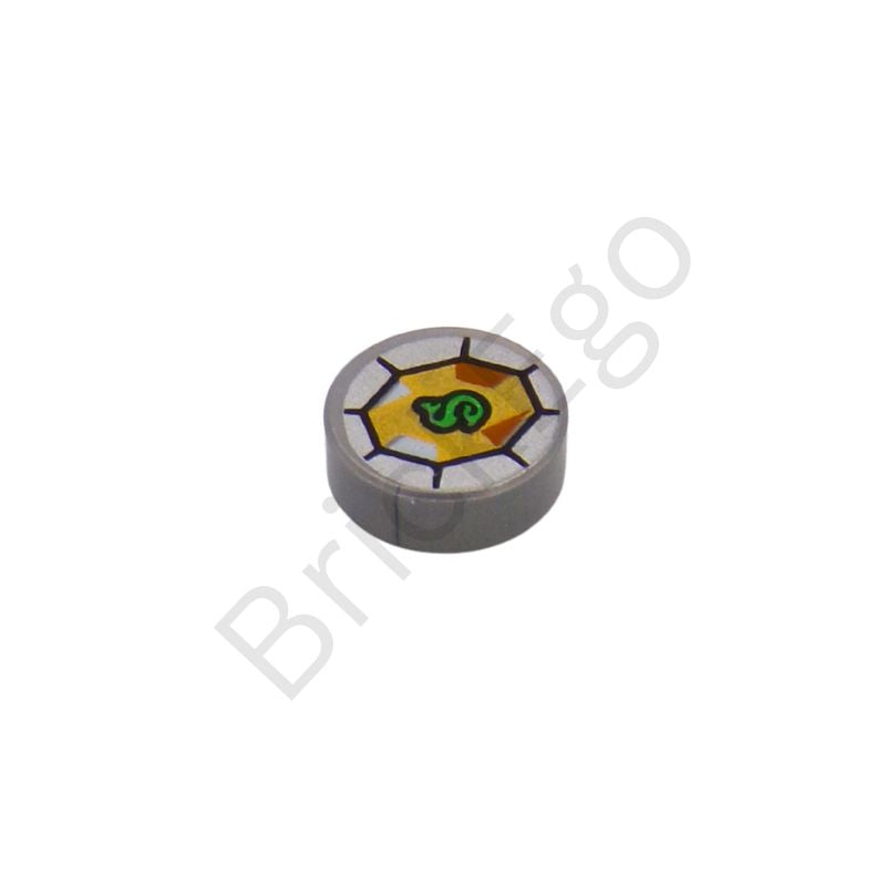 LEGO Harry Potter Tile 1 x 1 Round with Slytherin's Locket Pattern