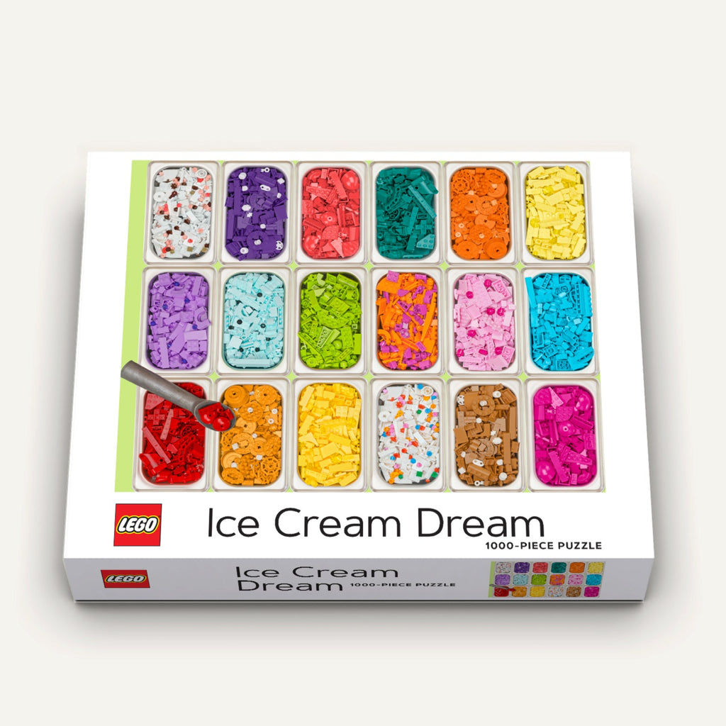 LEGO Ice Cream Dream set packaging with colorful ice cream scoops on a white background