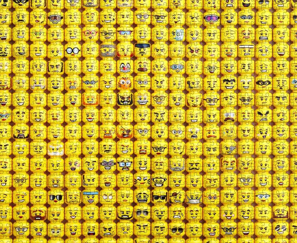 LEGO Minifigure Faces 1000 Piece Puzzle