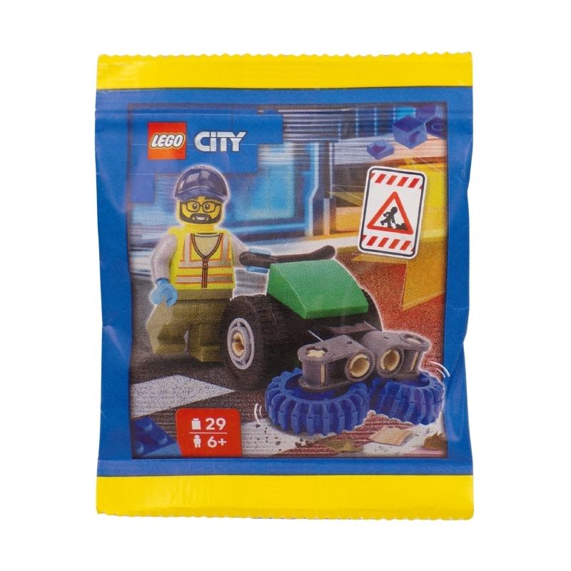 LEGO® CITY Road Sweeper & Worker Paper Bag
