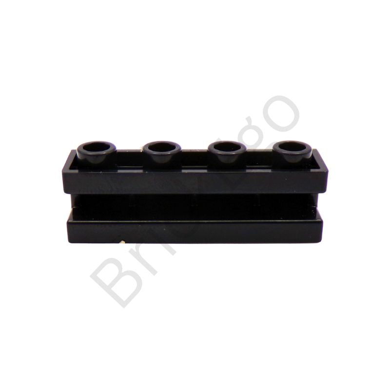 Black plastic component with multiple holes