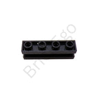 Black plastic building block 