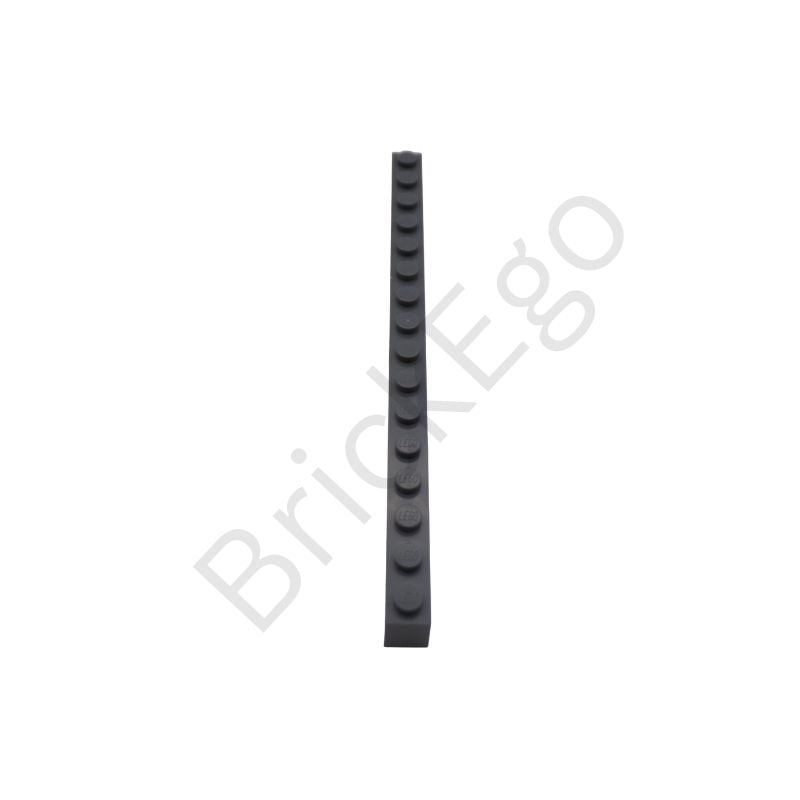 LEGO BRICK 1X16 Replacement Part - 2465 - Dark Stone Grey 