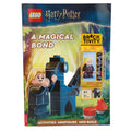 LEGO Harry Potter packaging with character images and text on a white background