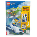 LEGO City toy set packaging with a pilot figure and plane on a white background