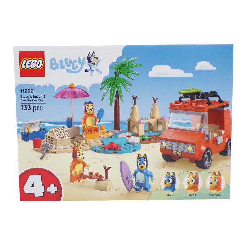 LEGO® Bluey 11202 Bluey's Beach & Family Car Trip Set