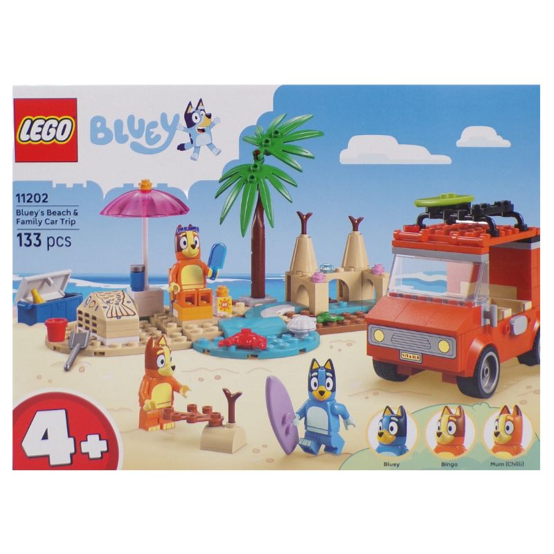LEGO® Bluey 11202 Bluey's Beach & Family Car Trip Set