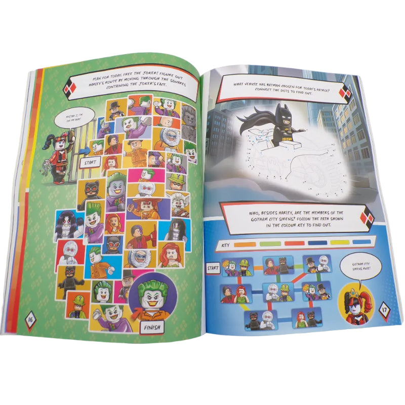 Open book with colorful illustrations and text, likely from a children's book or educational material.