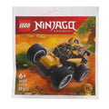 LEGO Ninjago package with a yellow vehicle on an orange background