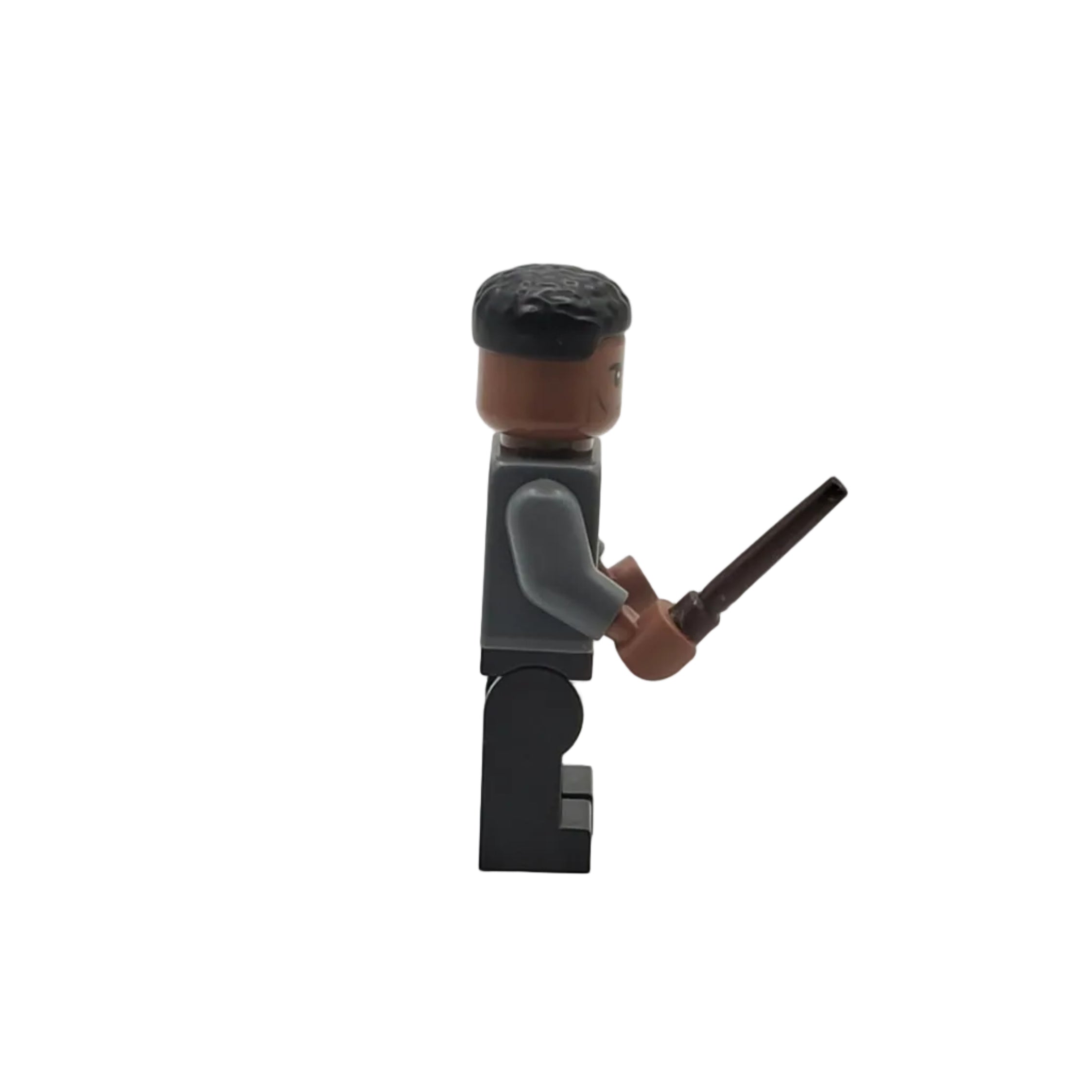 Toy figure holding a bat on a white background