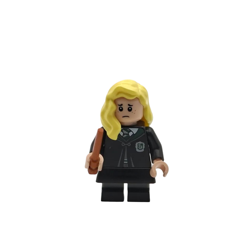 Legion figure of a character with blonde hair and a black outfit on a white background