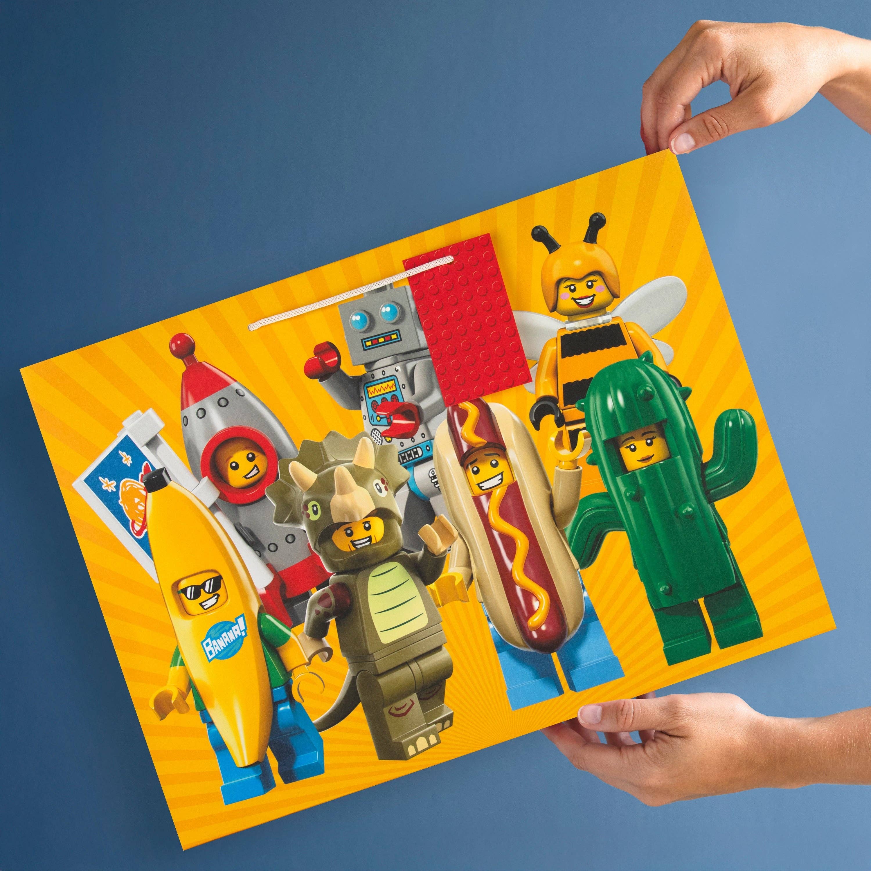 LEGO Mini Figure Icons Extra-Large Gift  Bag - With Gift Tag