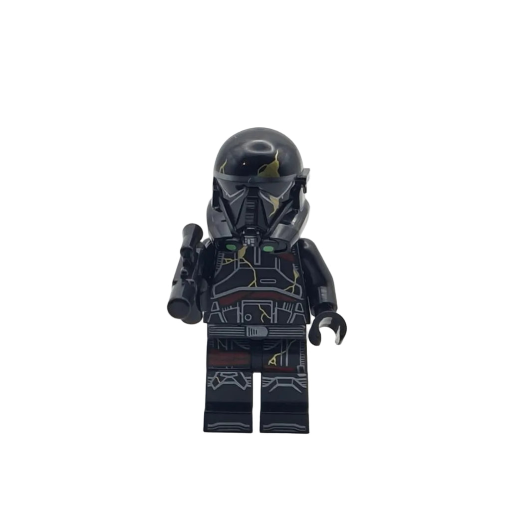 Black and gray superhero figure with helmet on a white background