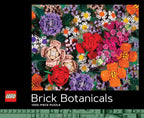 LEGO Brick Botanicals puzzle with colorful floral designs on a black border