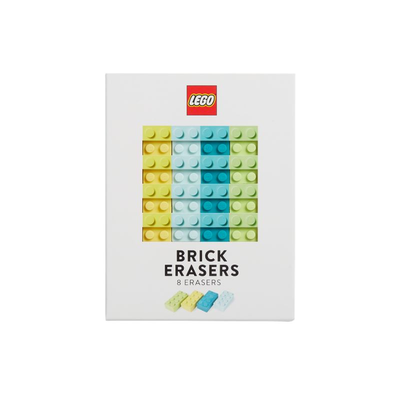 LEGO® Brick Erasers Blue & Green Set Of 8