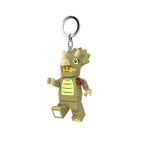 Lego dinosaur keychain on a white background