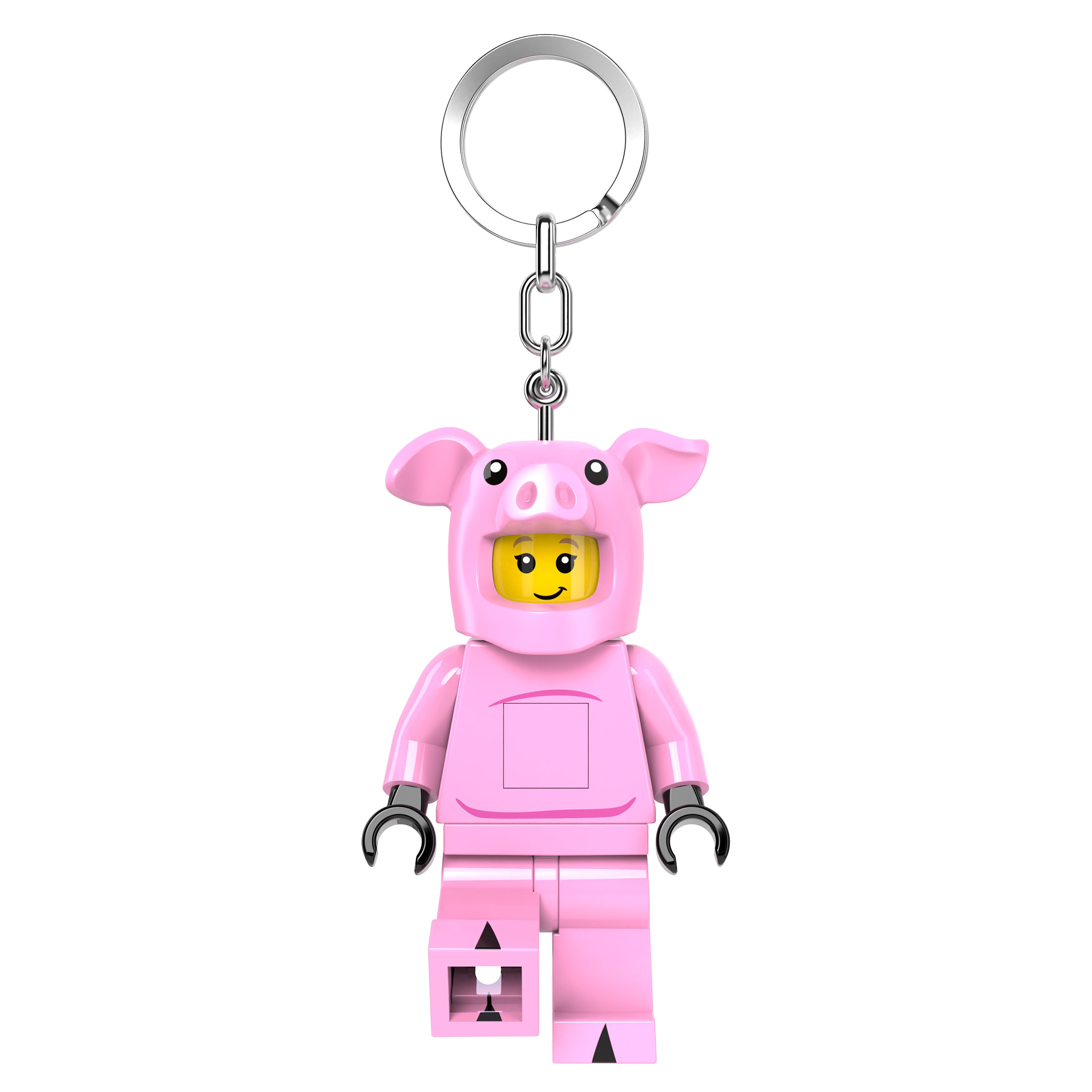 LEGO pig character keychain on a white background