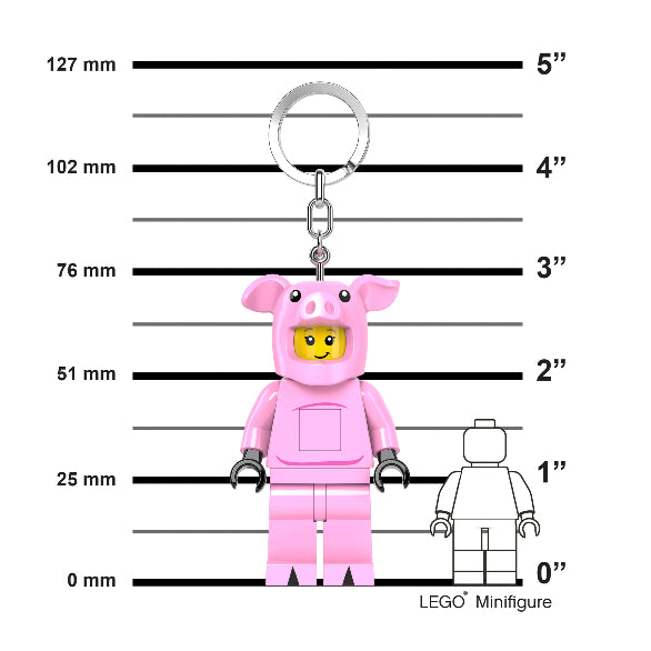 LEGO Iconic Pig Suit Guy Key Light LED Keyring Torch