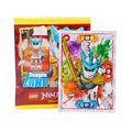 LEGO Nin Dragons Dragon Zane trading card and its original sealed blister pack packaging, displayed on a clean white background.