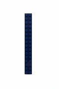 Navy blue LEGO brick on a light gray background