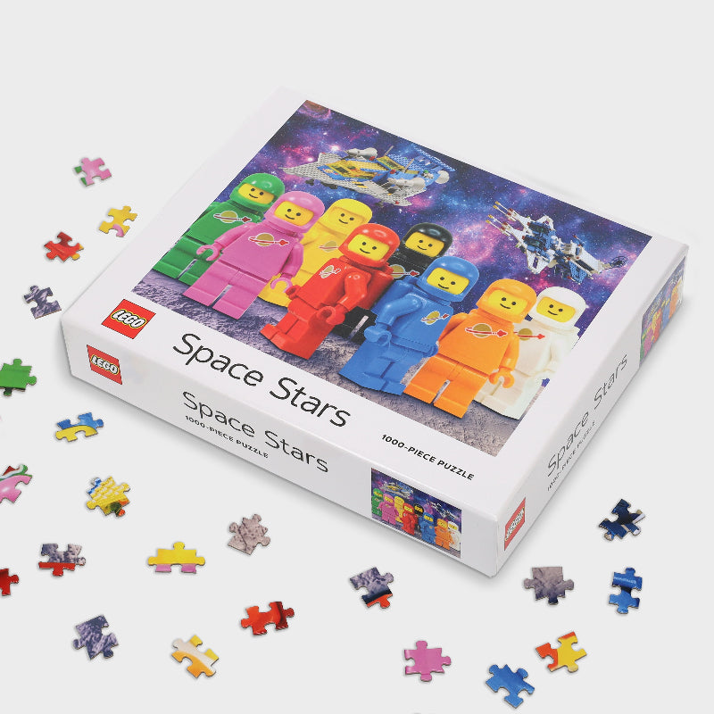 LEGO Space Stars puzzle box with colorful characters on a white background