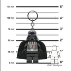 LEGO Darth Vader keychain with measurement scale
