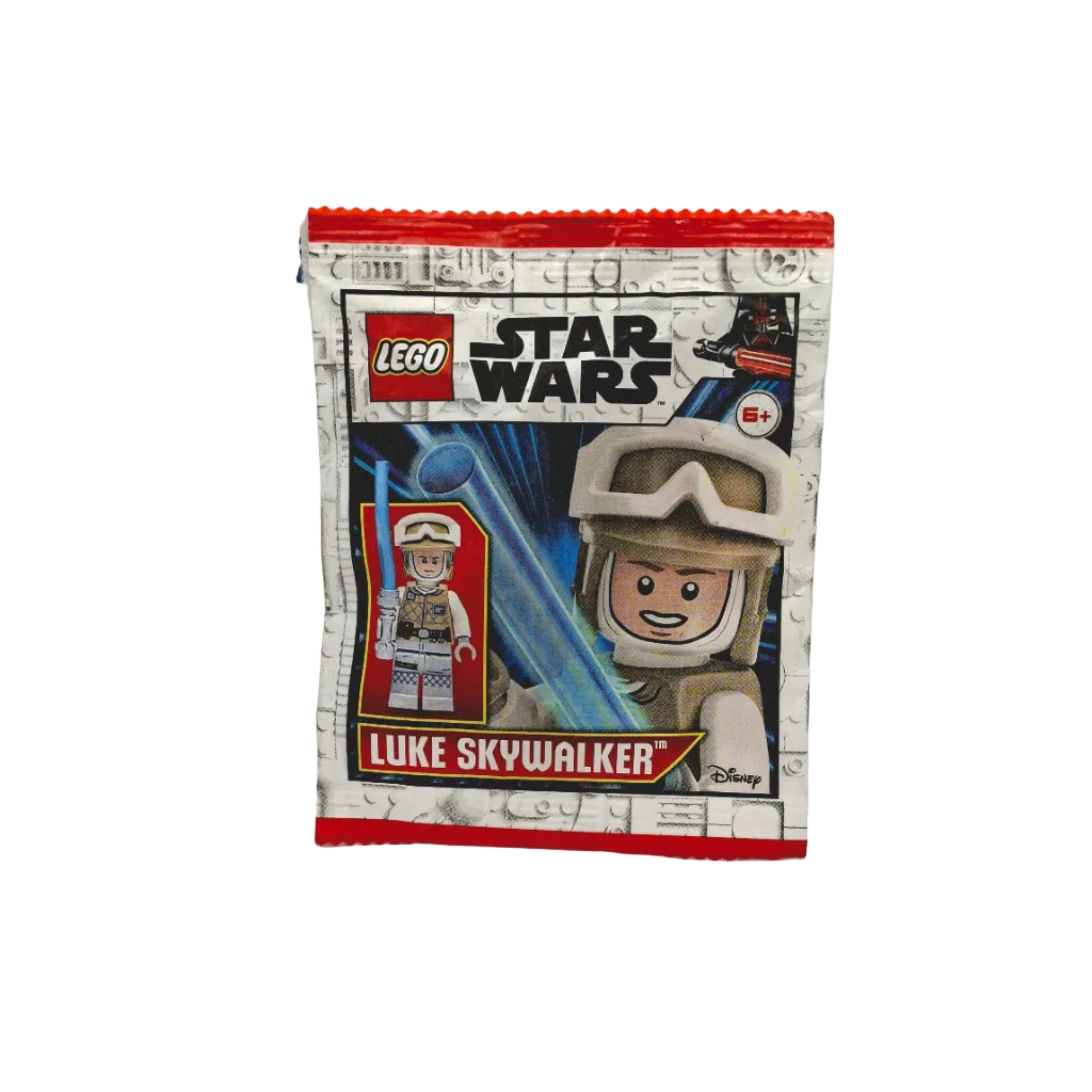 LEGO Star Wars Luke Skywalker figure packaging on a white background
