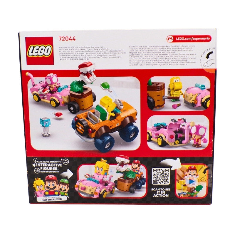 LEGO Super Mario packaging with character illustrations and product details.