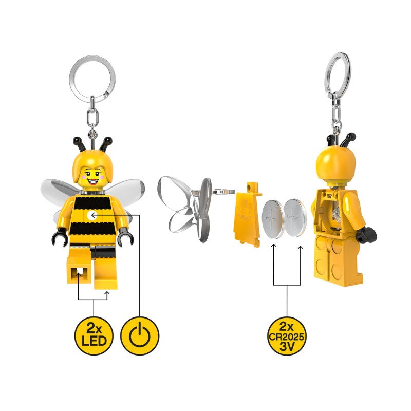 LEGO Iconic Bumblebee Girl Key Light LED Keyring Torch
