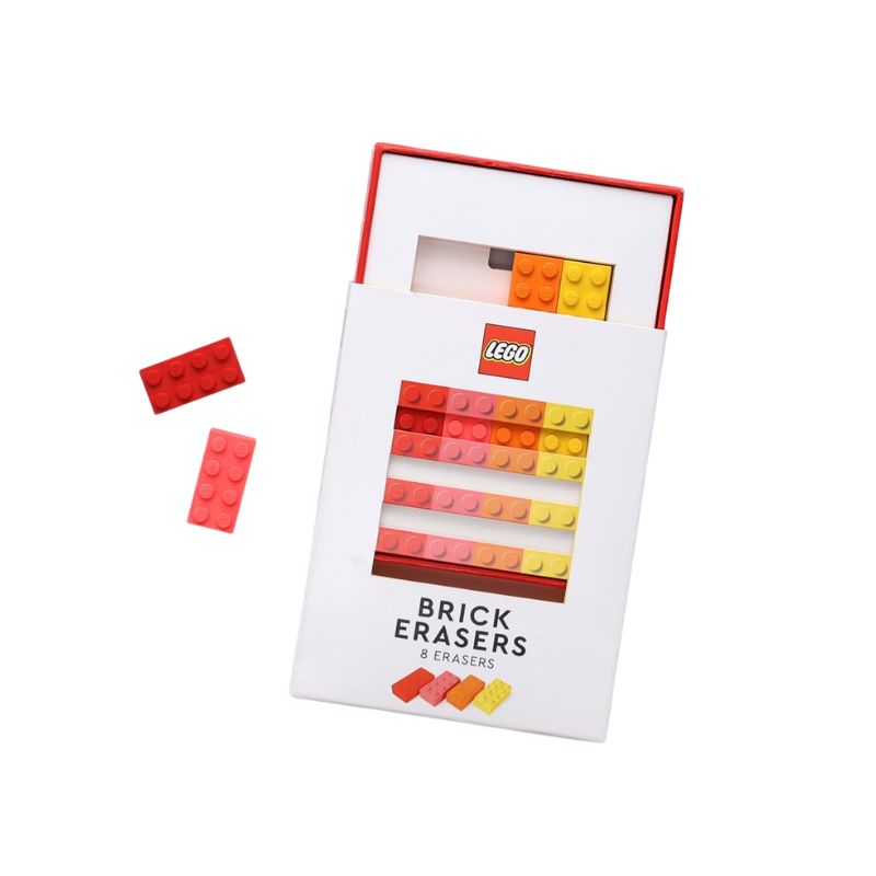 LEGO® Brick Erasers Red & Yellow Set Of 8